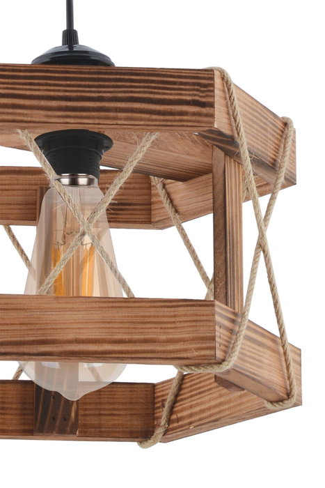 Opviq Hexagonal Antiquation Lámpara de Araña de Madera Marrón Opviq Hexagonal Antiquation Lámpara de Araña de Madera Marrón